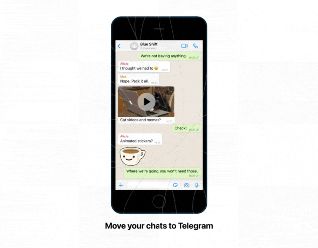 come esportare e importare chat in telegram ios