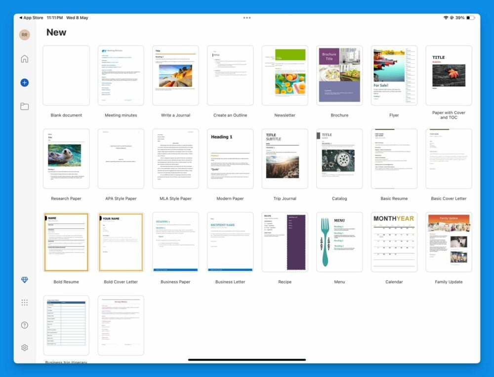 iPadのMicrosoft Word