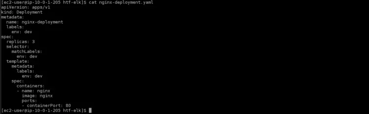открыть файл развертывания nginx