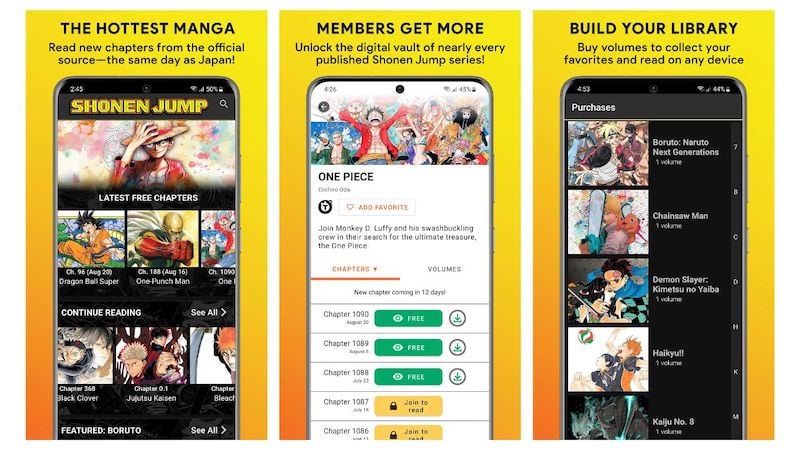 AndroidとiOSでマンガを読むための7つのベストアプリ - Shonen Jump