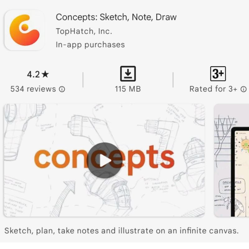 concepts zeichnen app auf chromeos