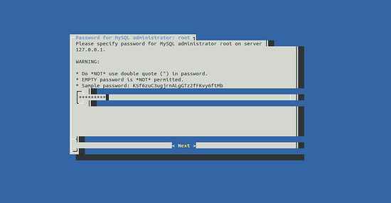 Inserisci la password di root di MariaDB
