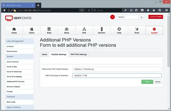 PHP 7.1 FastCGI