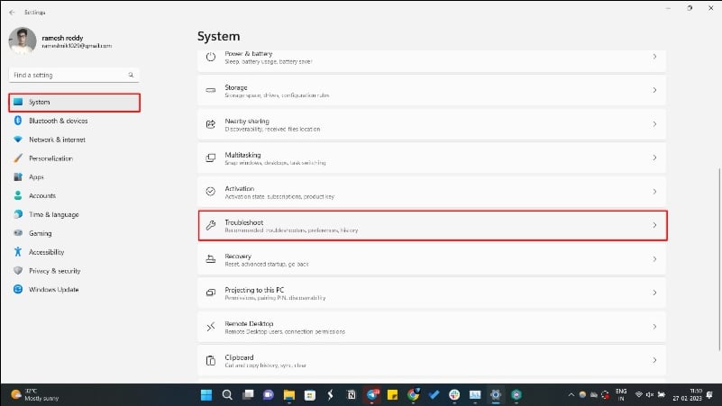 imagen mostrando técnicas de solución de problemas de windows
