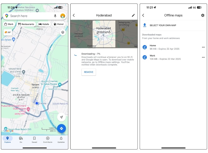 google maps offline