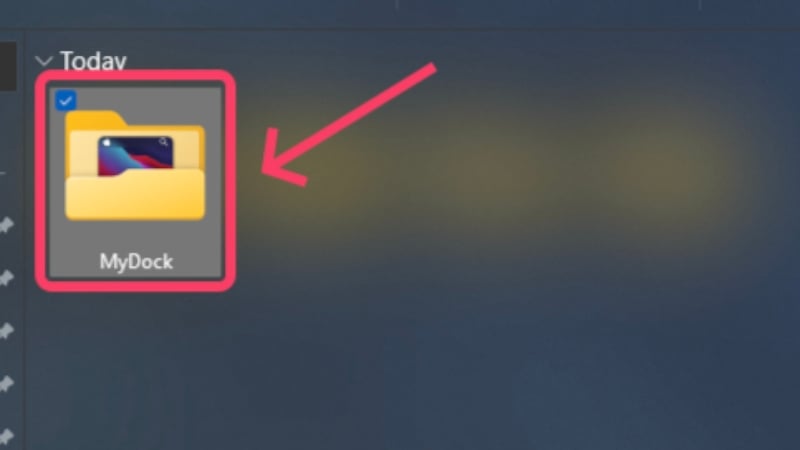 mydockフォルダを開く
