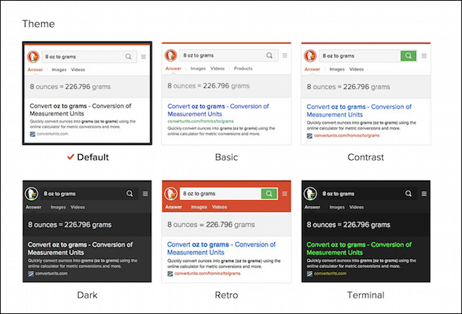 duckduckgo themes