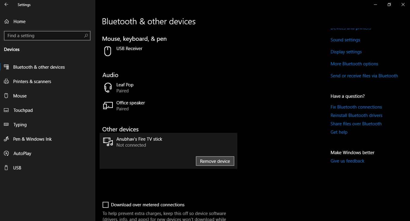 Bluetoothを無効にする
