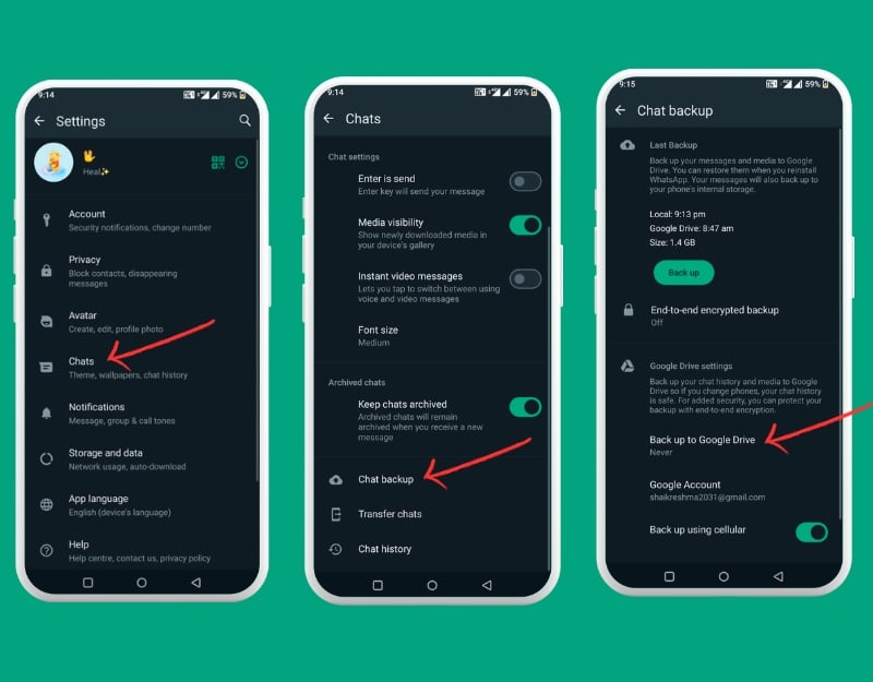 fazer backup de mensagens do whatsapp usando cartão sd