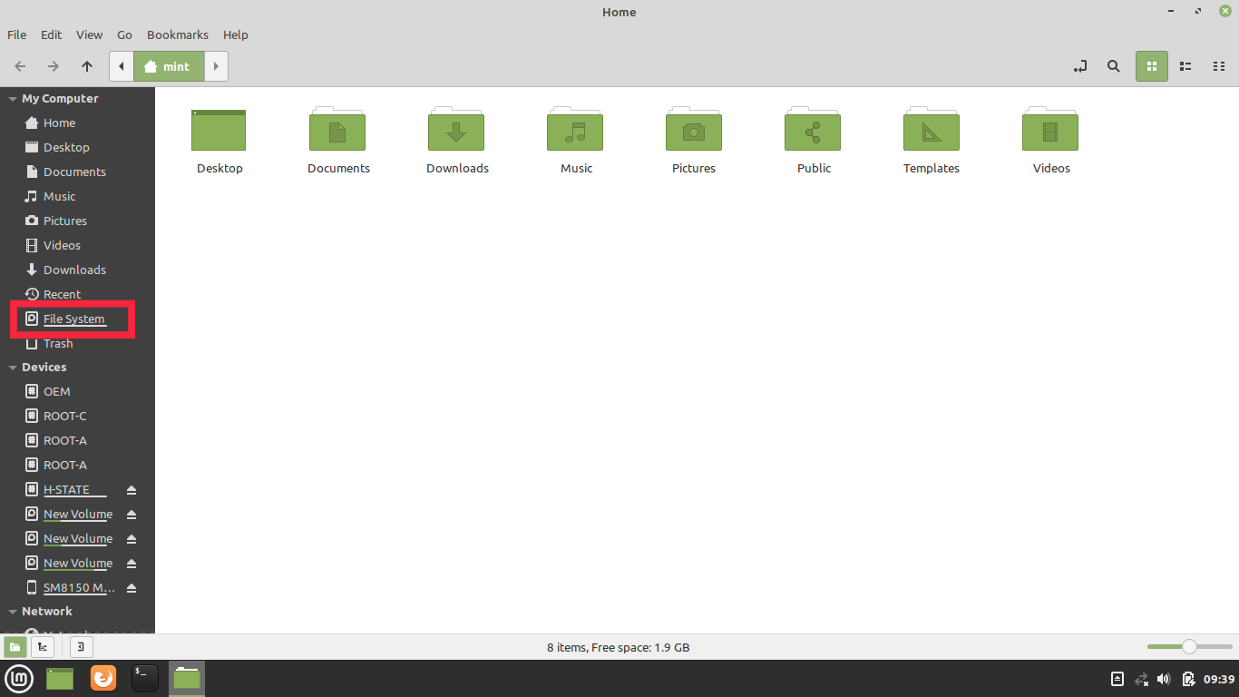 gestore file linux