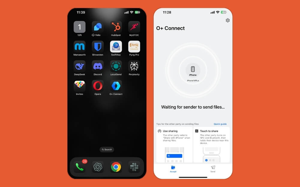 app o+ connect per iphone