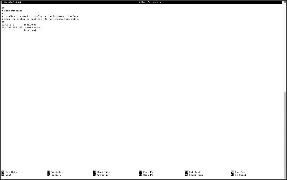 Mac-Terminal lokale Hosts-Datei bearbeiten