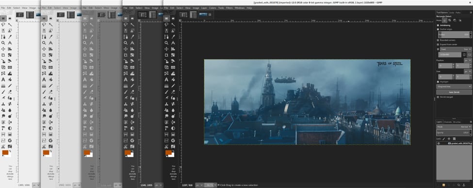 GIMP対Photoshop: ユーザーインターフェース