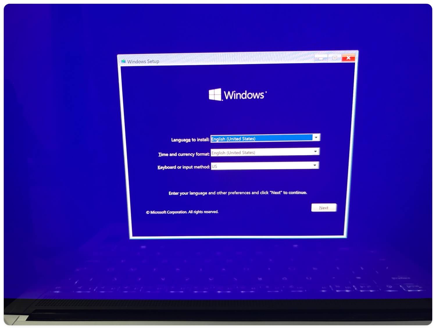 Windows 10 설정 화면