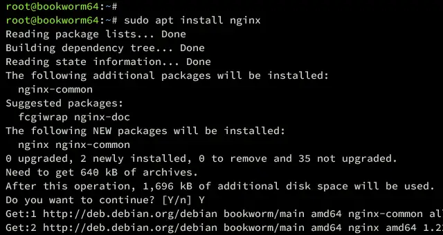 установка nginx