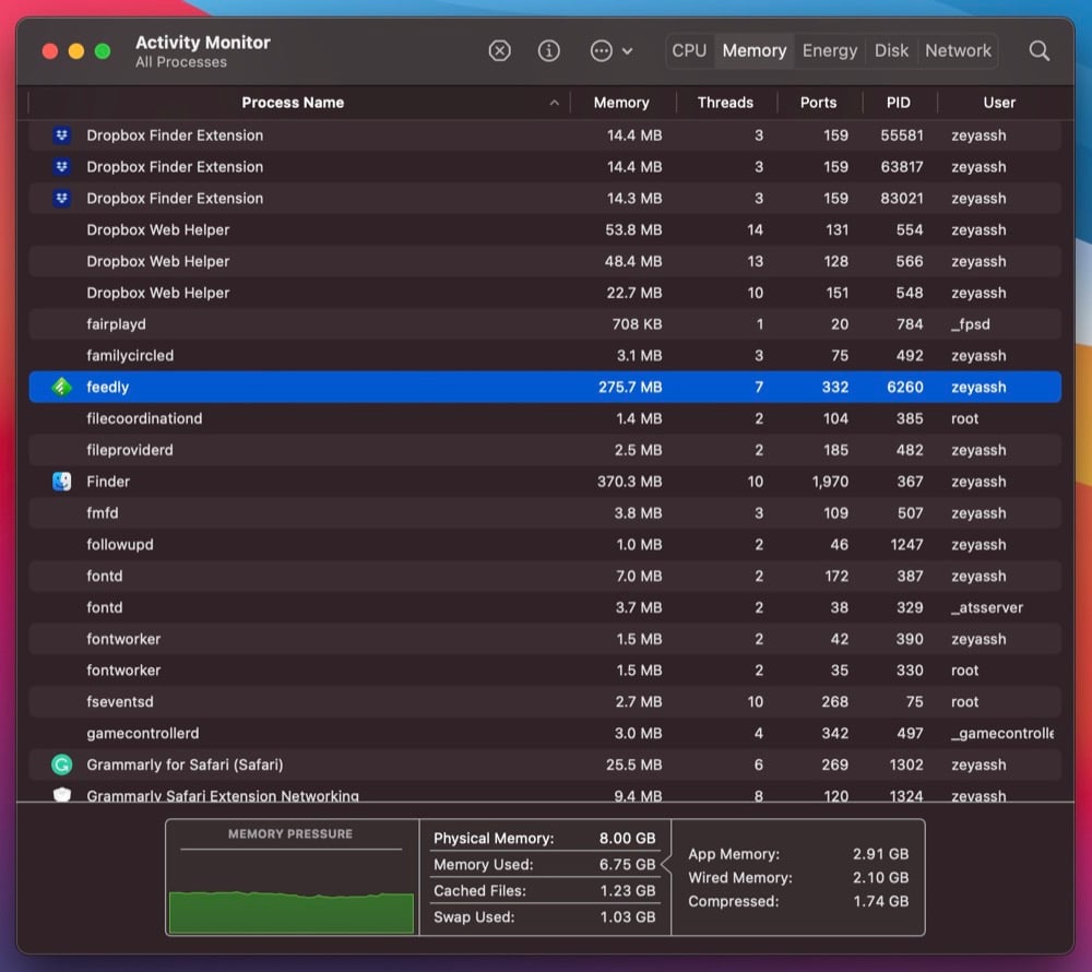 Mac-Apps mit dem Aktivitätsmonitor beenden