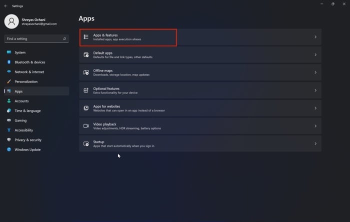 configuración de aplicaciones de windows 11