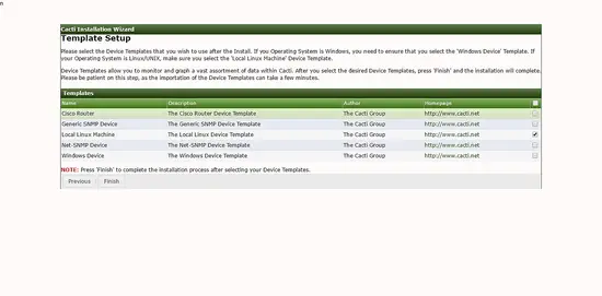 Template-Setup