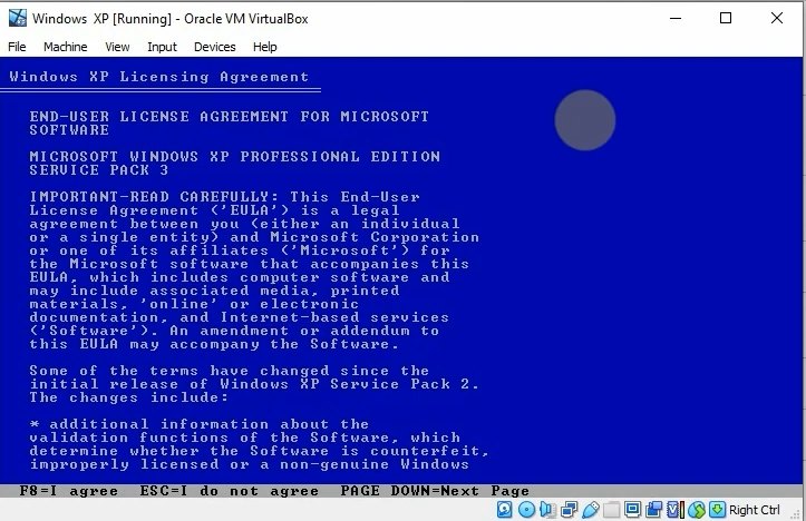 Installation de Windows XP en cours