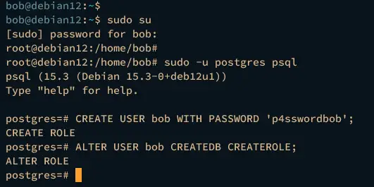 create postgresql role
