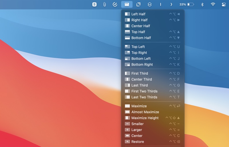 app per la barra dei menu rectangle