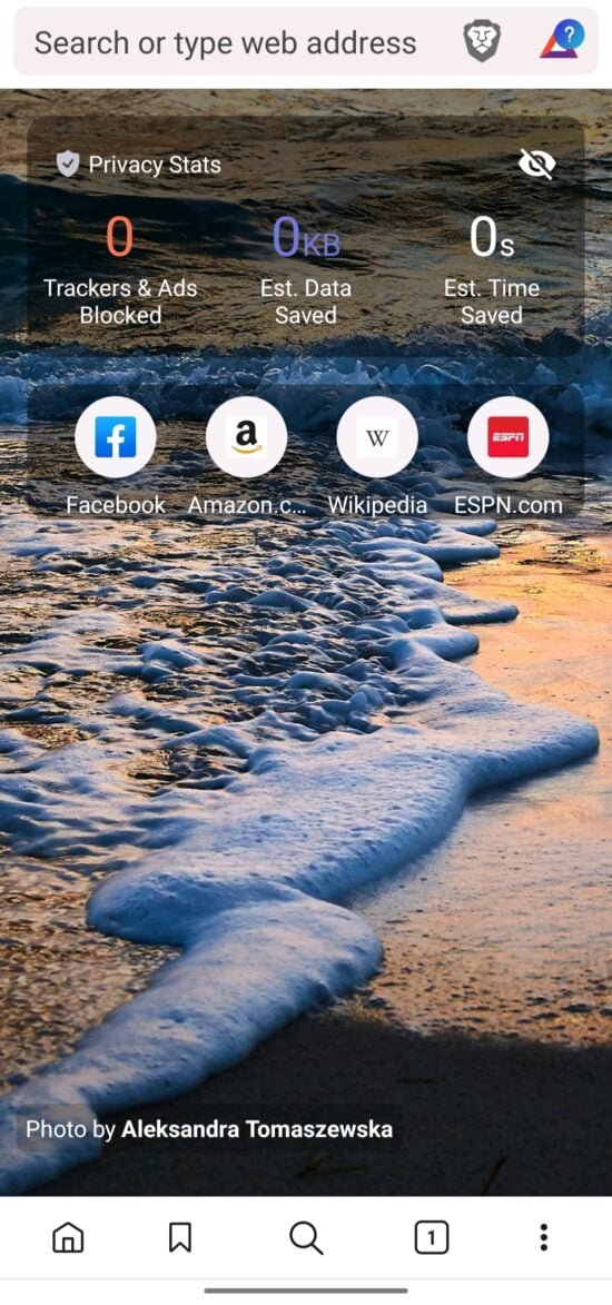 7 лучших браузеров с поддержкой встроенного vpn для android и iphone - главный экран brave e1686633822223