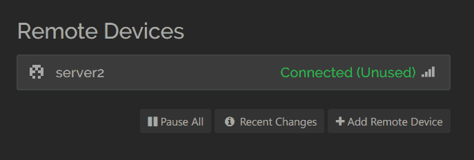 server1 conectado ao server2