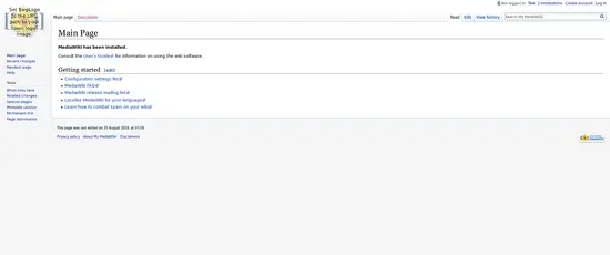 Página inicial do MediaWiki