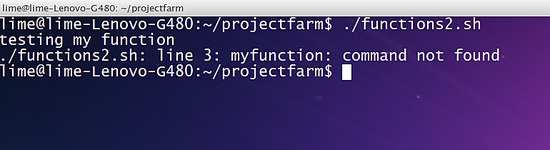 création de fonctions en bash