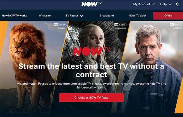 GOT no NOW TV