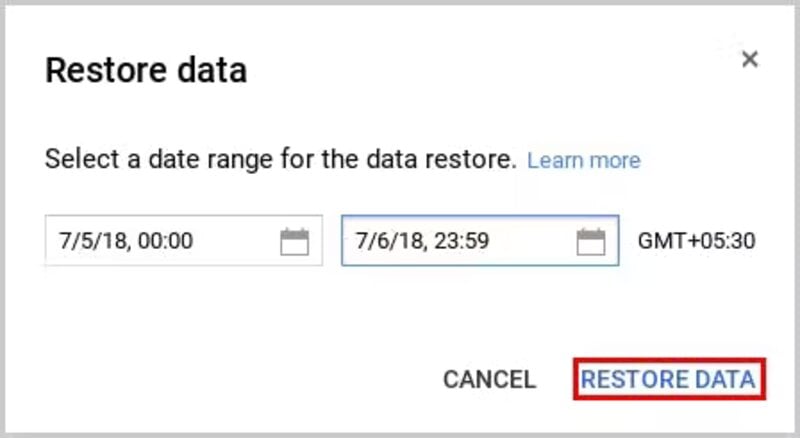 restaurar archivos de la unidad
