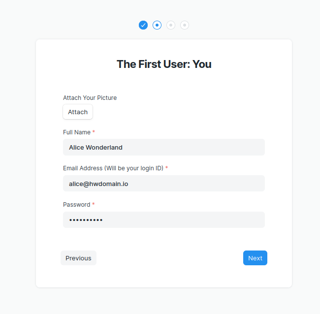 create admin user