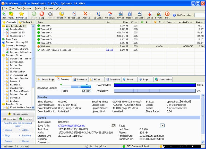 Bitcomet - aplicación torrent para mac
