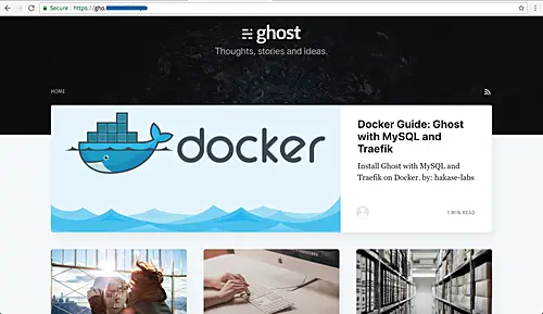 Blog Ghost en cours d'exécution dans le conteneur Docker
