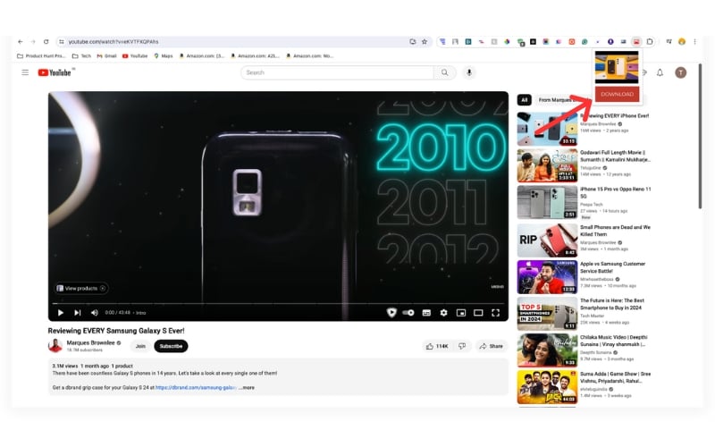 extensão downloader de miniaturas do youtube