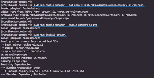 Installare osquery