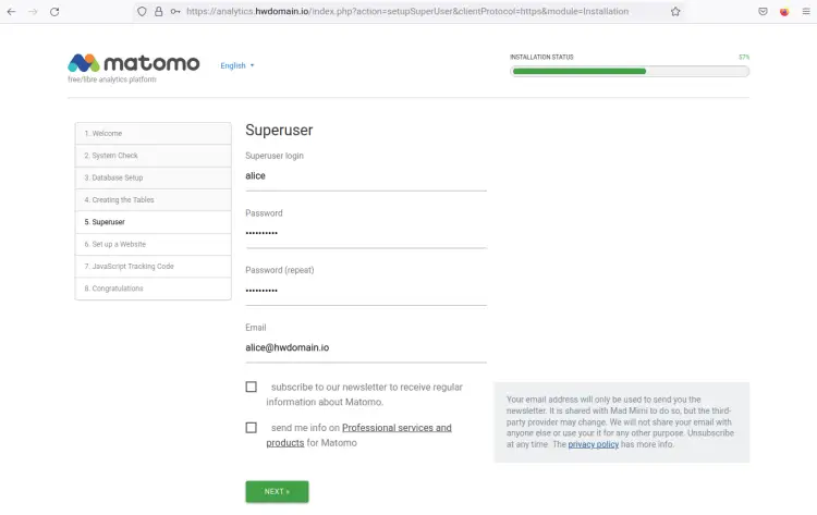 crear administrador