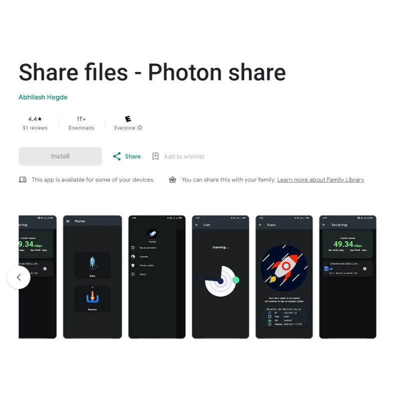 Android用Photon Shareアプリケーション