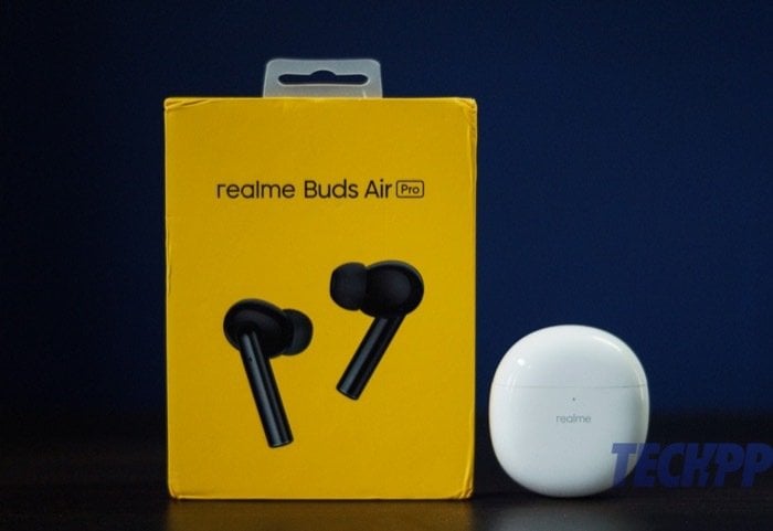 recensione realme buds air pro: funzioni pro; prestazioni medie - contenuto della scatola realme buds air pro