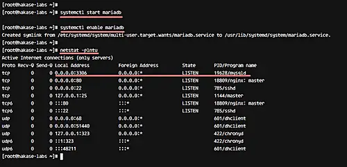 MariaDB 데이터베이스 설정
