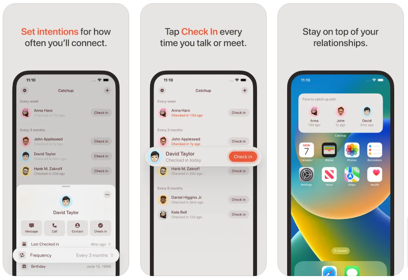 catchup beziehungsmanagement app