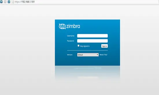 Accéder à Zimbra