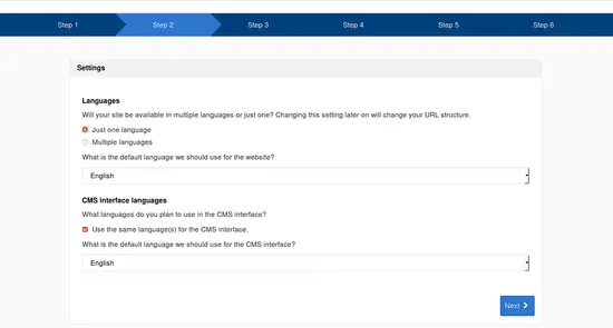 Impostazioni Fork CMS