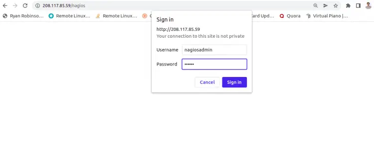 Accesso a Nagios