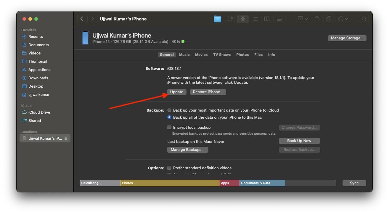 como corrigir a tela preta da morte no iphone - instalar e atualizar