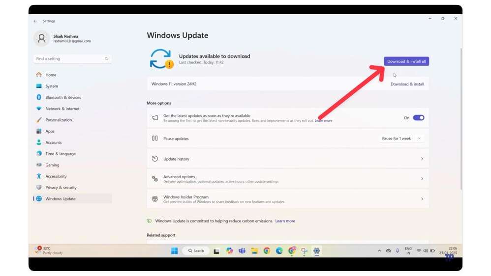 mettre à jour windows 11
