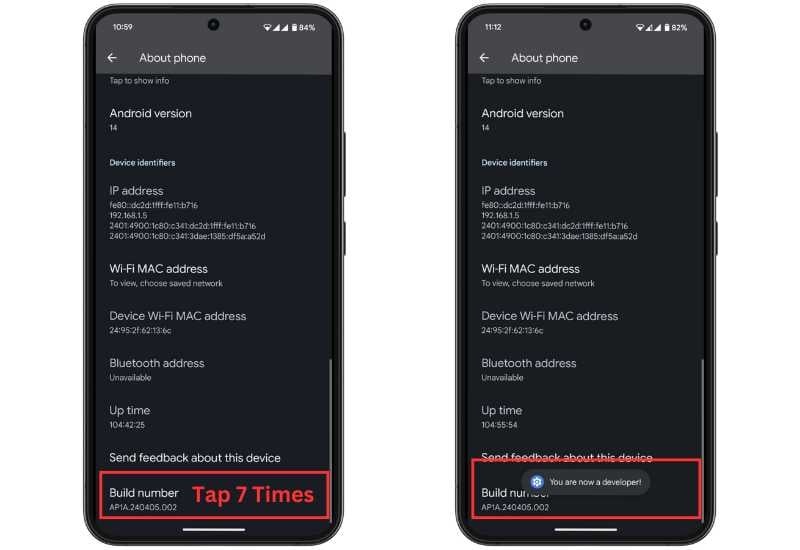 開発者オプションをアンロックする方法