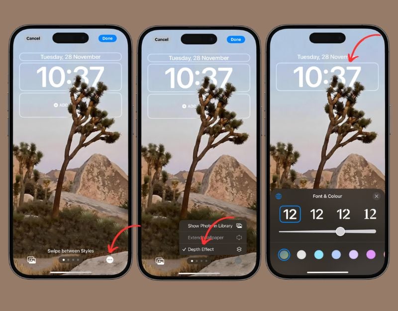 comment activer le fond d'écran avec effet de profondeur pour l'iphone