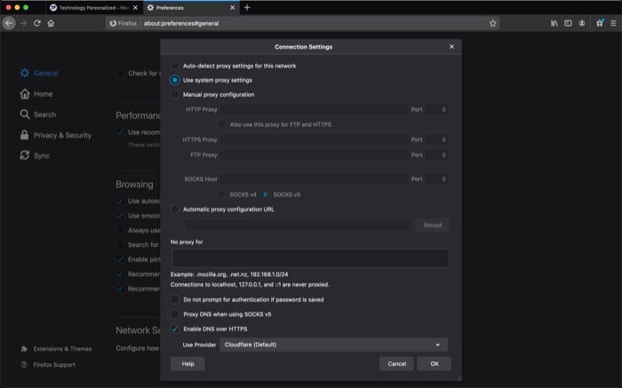 enable dns over https