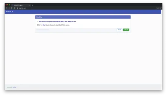 Iniciar Wiki.js